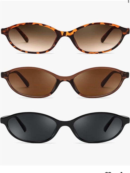 Accessories - Slim Oval Women's Sunglasses - Tortoise, Brown & Black